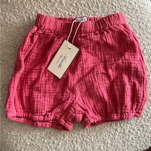 Acanthe Paris French brand cotton pink bloomer short 12M new with tag